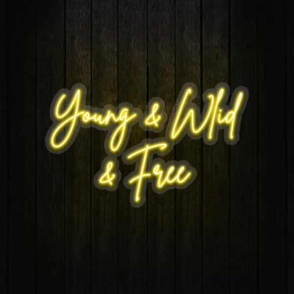 Custom Made Neon Signs with vibrant LED lighting, fully customizable to add a unique and eye-catching touch to any home, business, or event space.