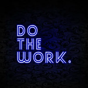 Do the Work Neon Sign is the perfect motivational addition to any space, offering a bold and inspiring message in vibrant neon light to keep you focused and energized.