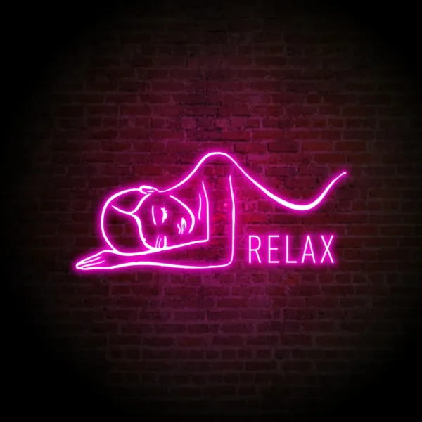 A Neon Hanzi Massage Sign adds a unique, cultural touch to your massage therapy business, featuring traditional Chinese characters in bright neon lights to attract clients and create a relaxing atmosphere.