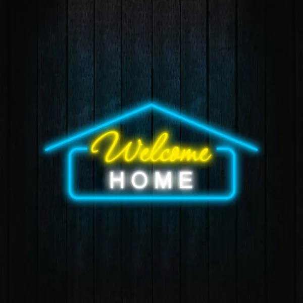 Welcome home neon sign is the perfect way to create a warm and inviting atmosphere for your space, offering a personalized touch to greet loved ones.