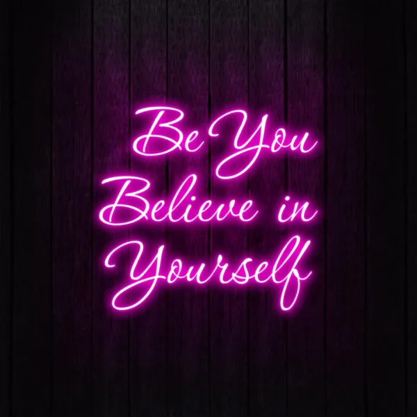 "Good Vibes Only Neon Sign" glowing brightly, creating a positive and uplifting atmosphere in any room, perfect for home or office decor.
