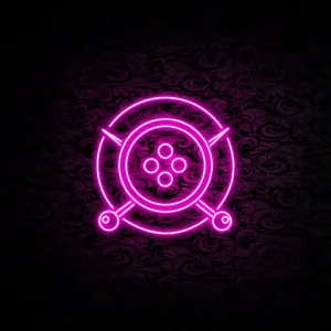 Personalized LED business logo sign glowing with vibrant light, ideal for custom branding and storefront displays.