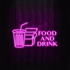 Vibrant Drinks Neon Sign