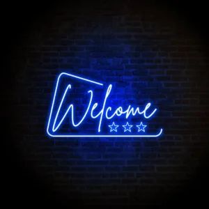 Neon garage signs glowing brightly, perfect for adding a vibrant and stylish touch to any garage or workshop.
