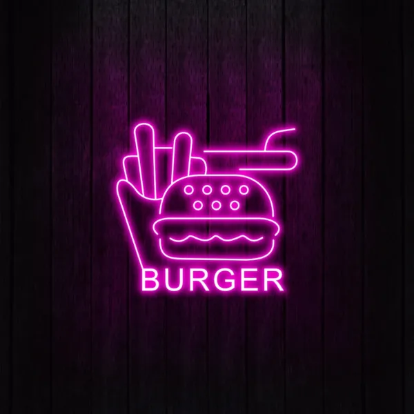 Retro LED Diner Signs glowing with vintage charm, perfect for cafes, diners, and home kitchens to create a nostalgic atmosphere.