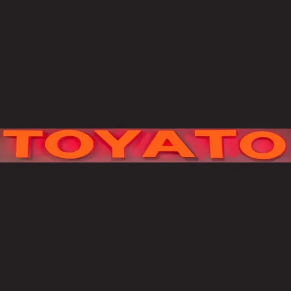 Toyata Red Neon Sign