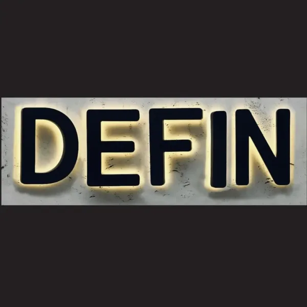Defin Neon Sign Yellow